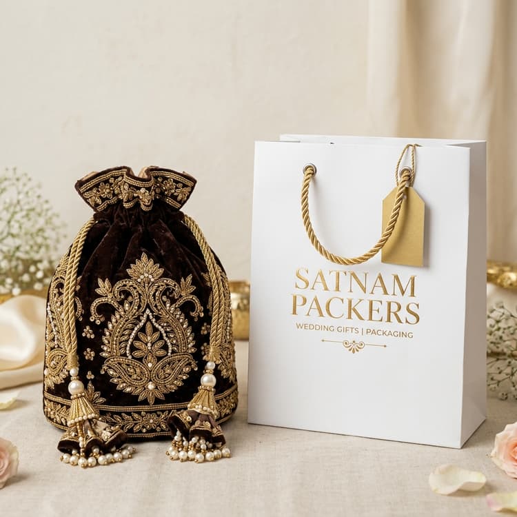 Silk & Velvet Embroidered Potli Bags