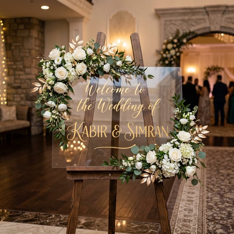 Acrylic & Wooden Welcome Sign Boards